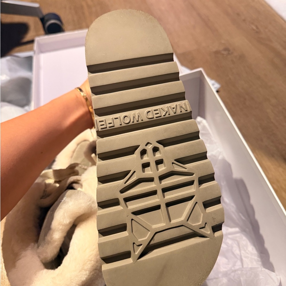 Naked Wolfe Beige Ankle Boots - Picture 3 of 7
